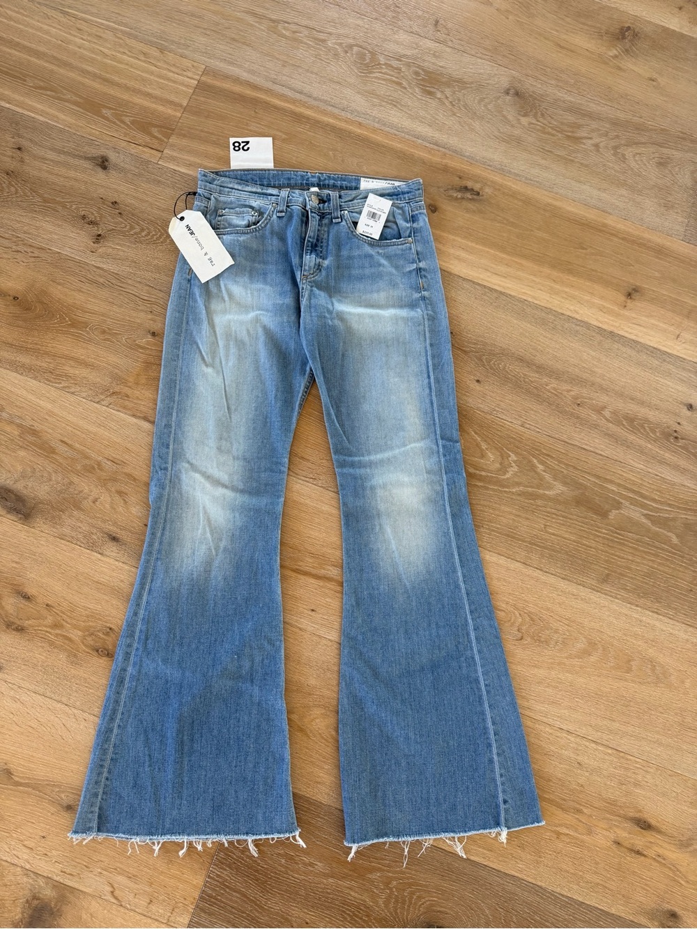 NWT $225 Ryder Beach Bell Jeans Size 28 with 32 inch inseam.